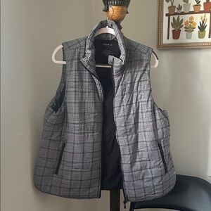 Torrid Gray and Black Plaid Women's Vest size 2X